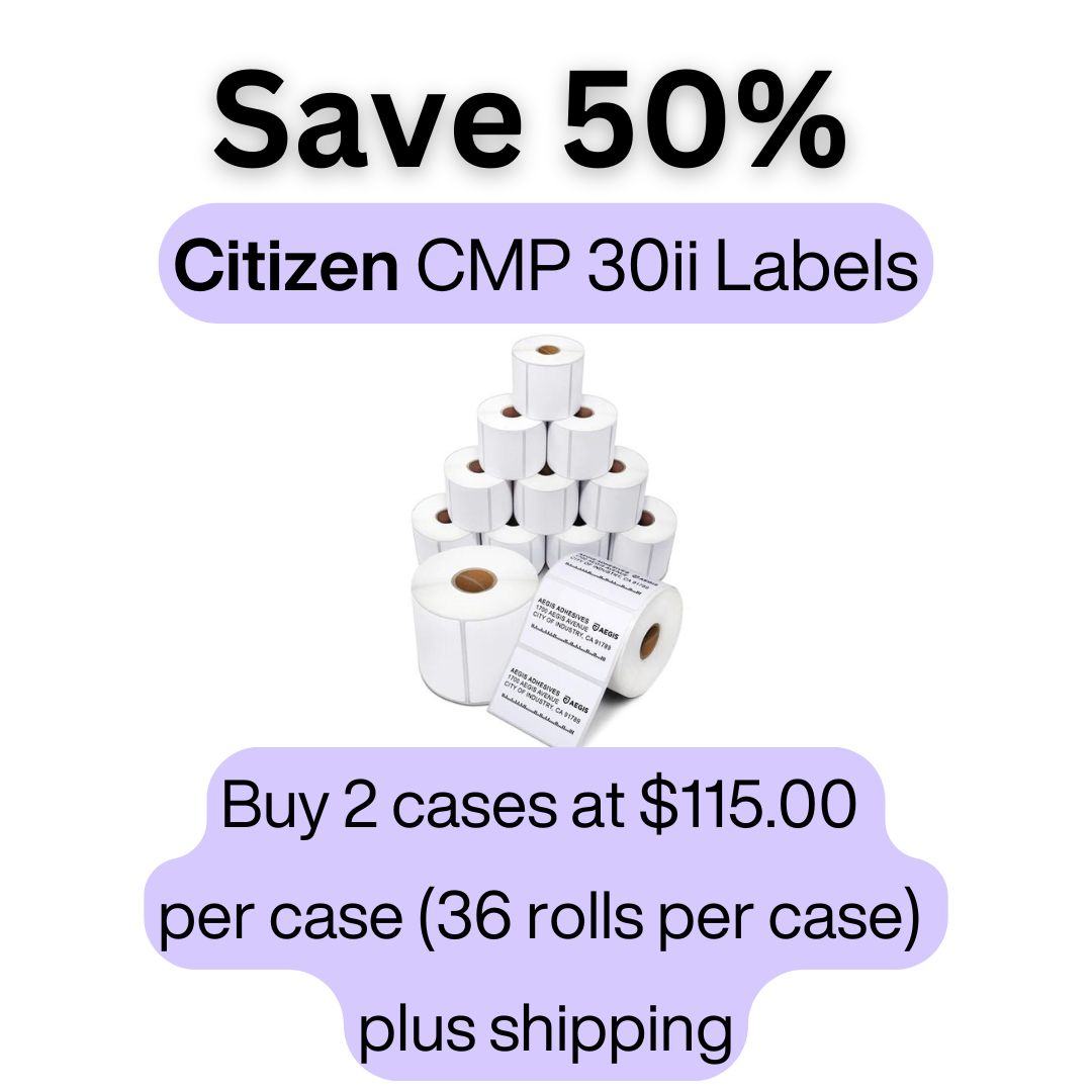 Citizen Labels 36 rolls per case - Reg $229.99 Save 50%