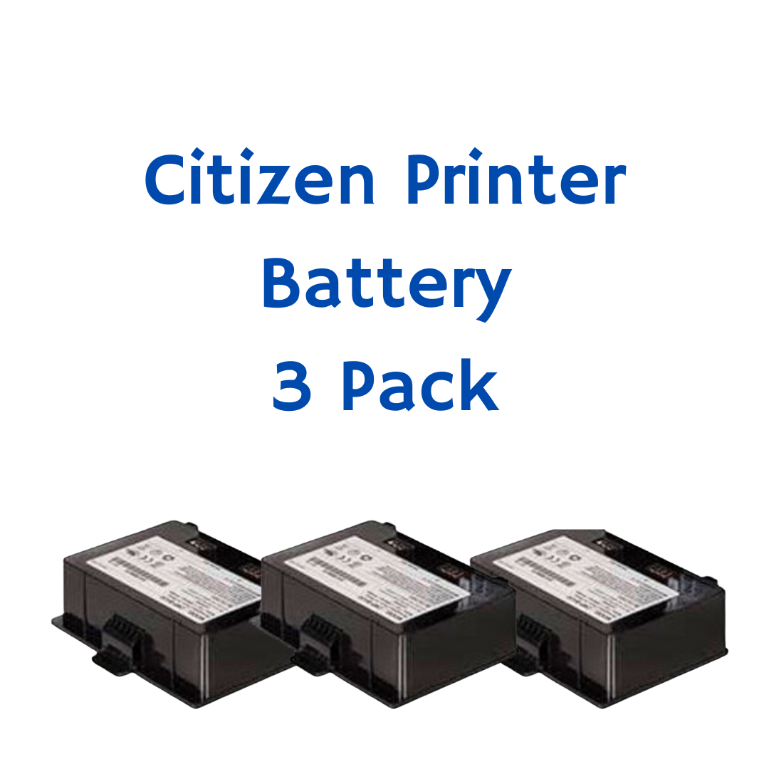 3 Pack of Batteries - for Citizen CMP 30ii printers