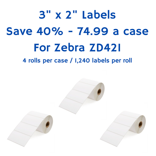 Zebra Printer Labels (larger case)