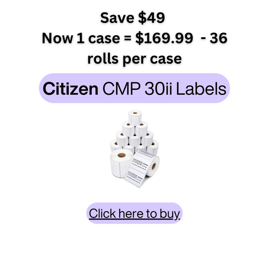 Citizen Labels 36 rolls per case - Reg $229.99 Save 50%