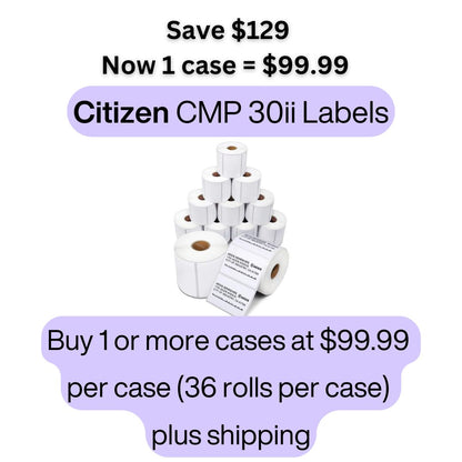 Citizen Labels 36 rolls per case - Reg $229.99 Save 50%