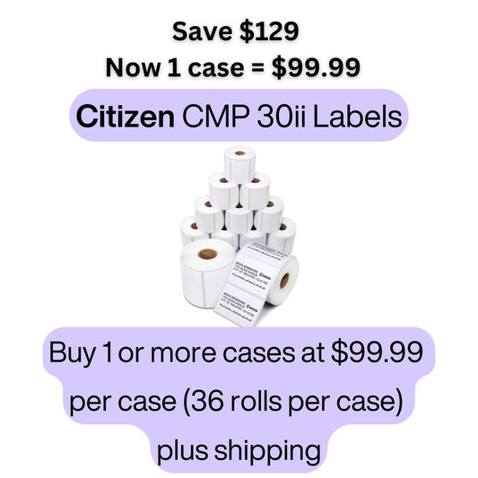 Citizen Labels 36 rolls per case - Reg $229.99 Save 50%